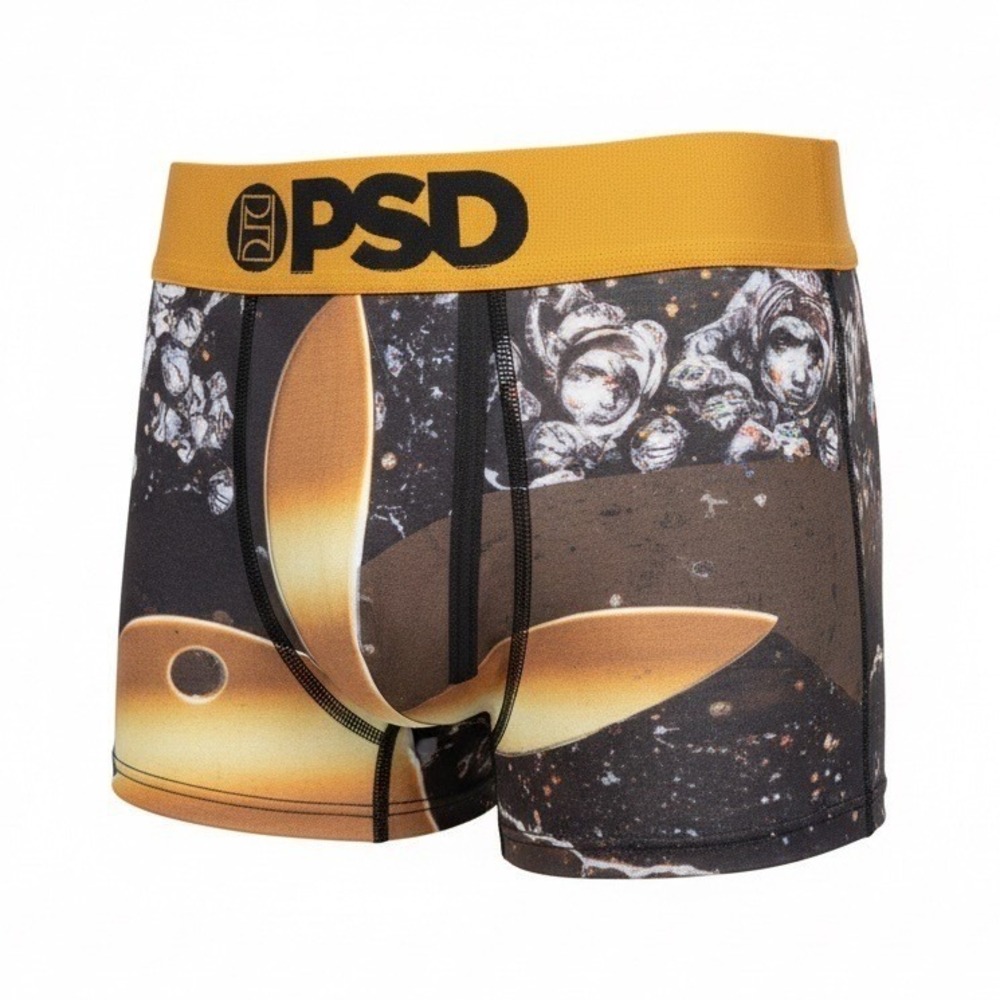 PSD Underwear Mens Playboy Solid Gold PB Boxer Briefs Medium New 224180101